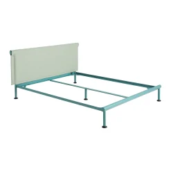 Lit Double Tamoto Metal Tissu Bleu / Pour Matelas 160 X 200 Cm - Hay