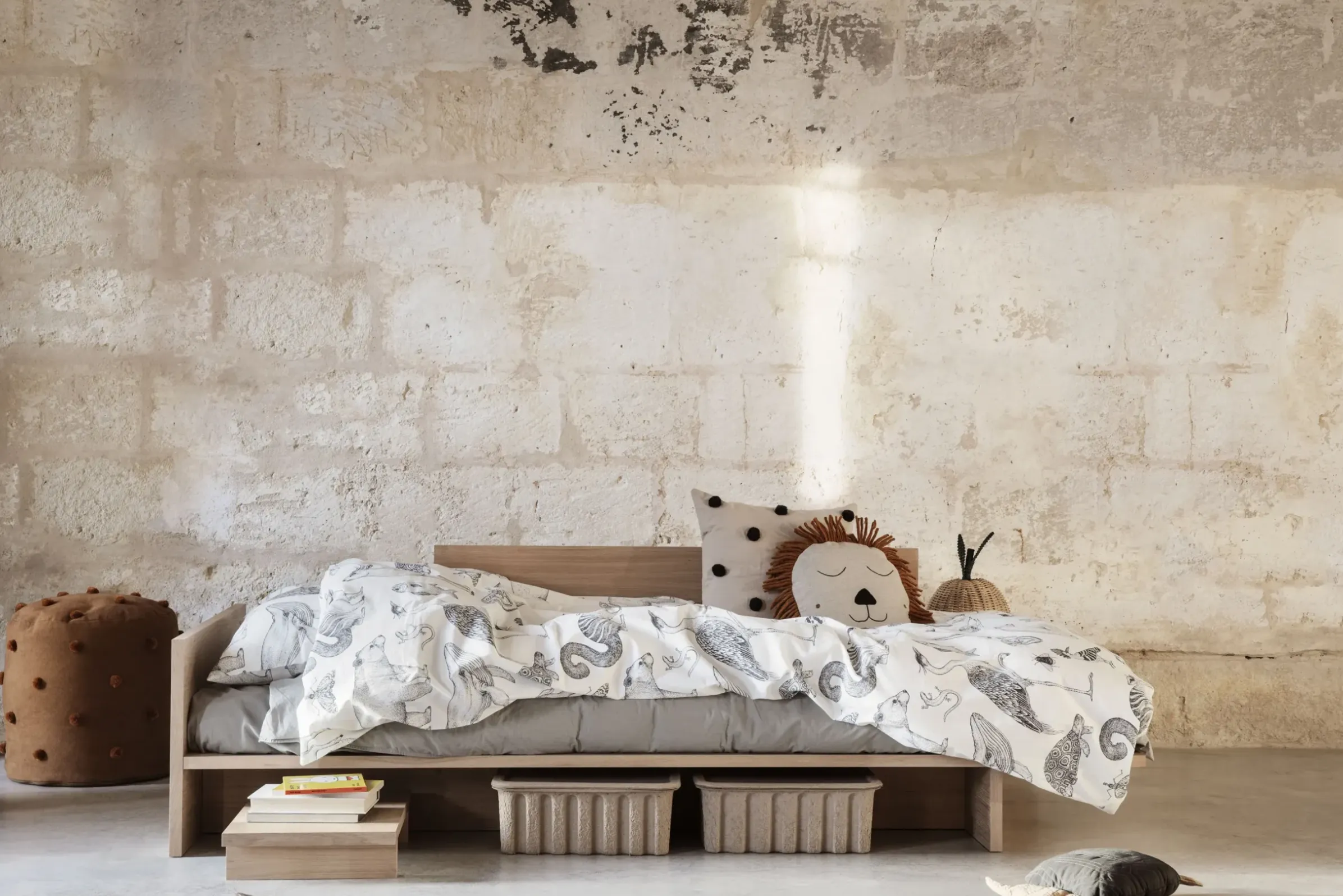 Lit 1 Personne Kona Bois Naturel / 90 X 200 Cm - Ferm Living