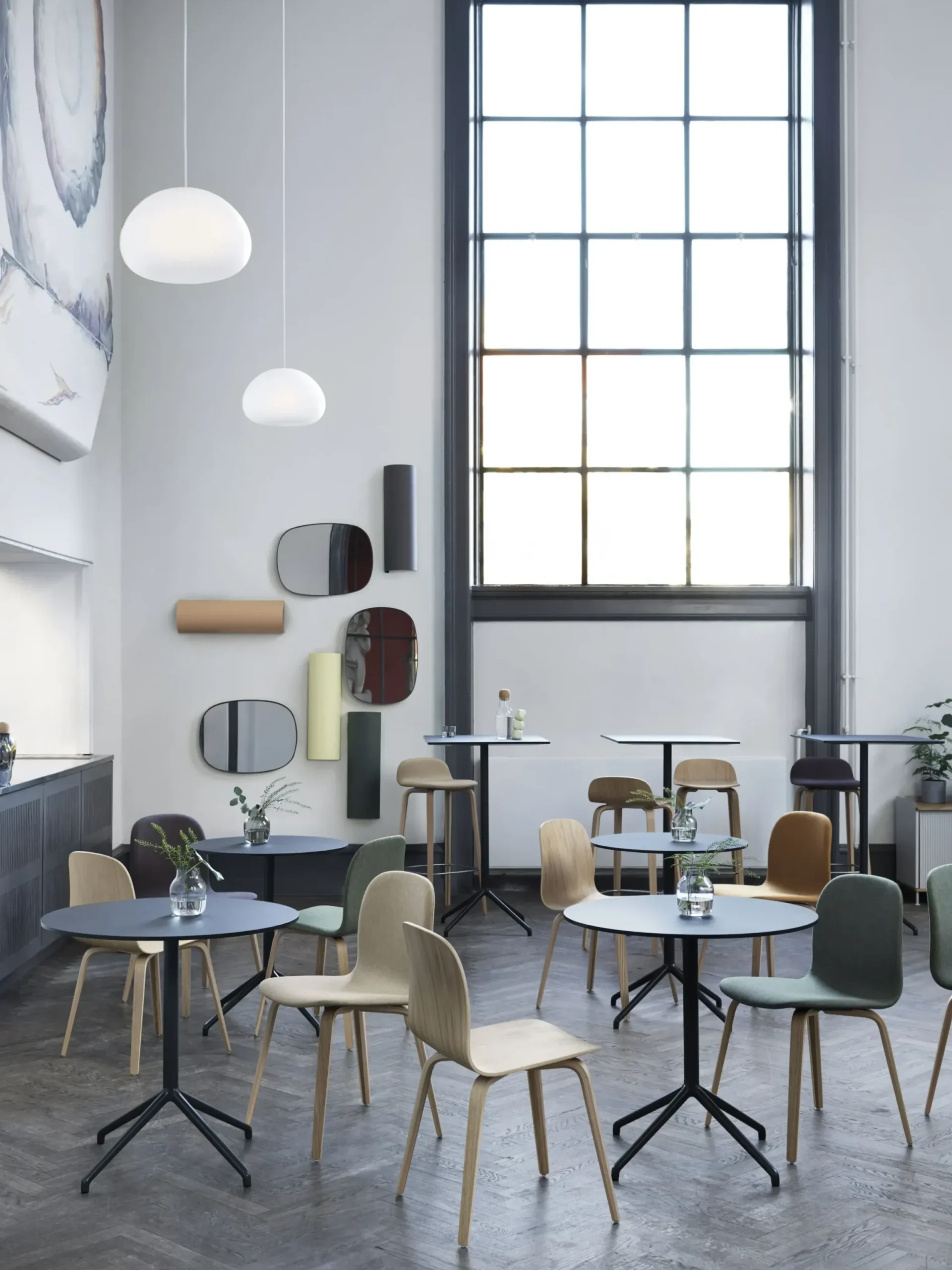 Mange-Debout Still Cafe Metal Plastique Bois/ 75 X 65 Cm X H 95 Cm - Linoleum - Muuto