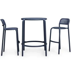 Mange-Debout Toni Haute Bistreau Metal Bleu / 59 X H 108 Cm - Aluminium - Fatboy