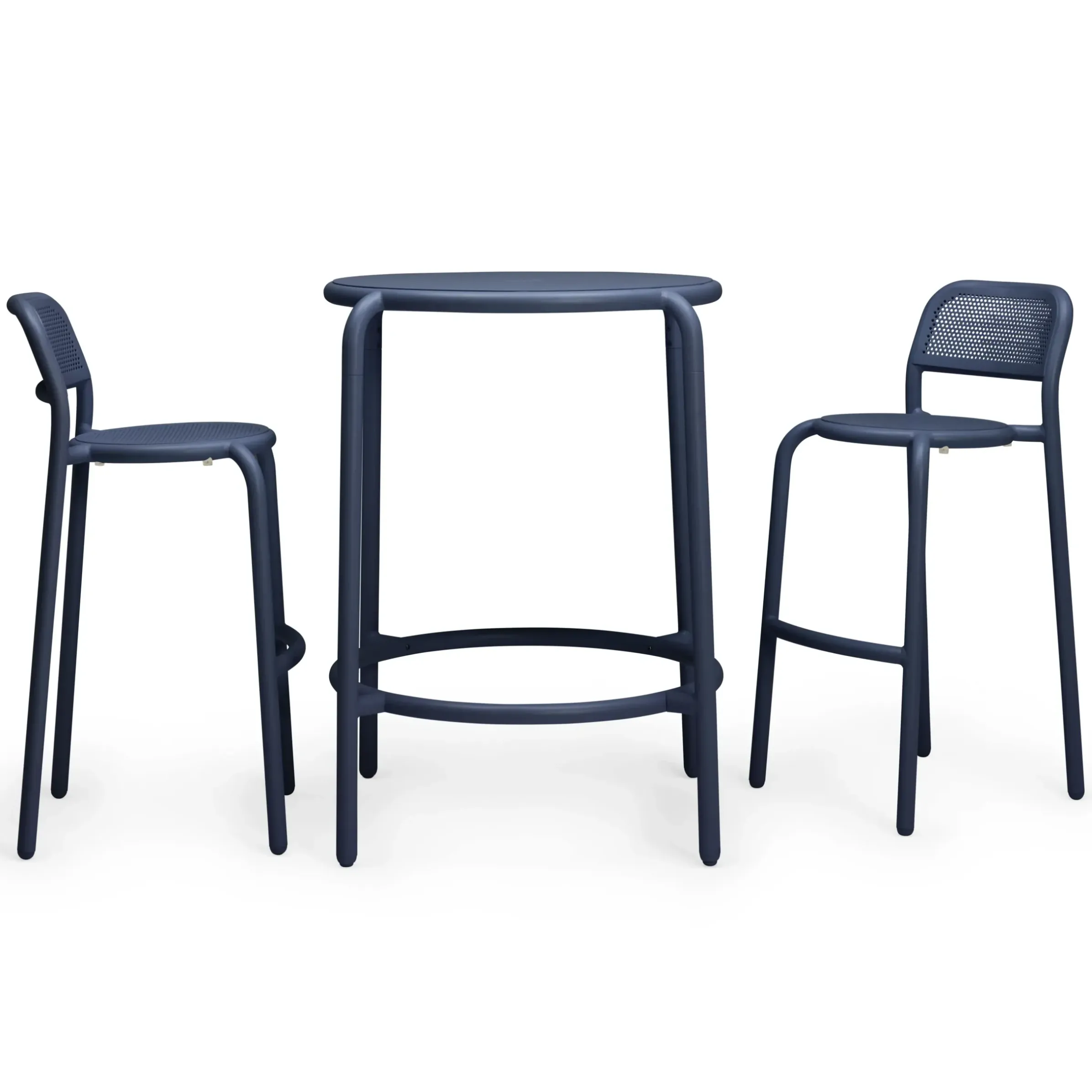 Mange-Debout Toni Haute Bistreau Metal Bleu / 59 X H 108 Cm - Aluminium - Fatboy