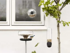 Mangeoire A Oiseaux  Verre Noir Transparent Tubulaire / A Suspendre - Eva Solo