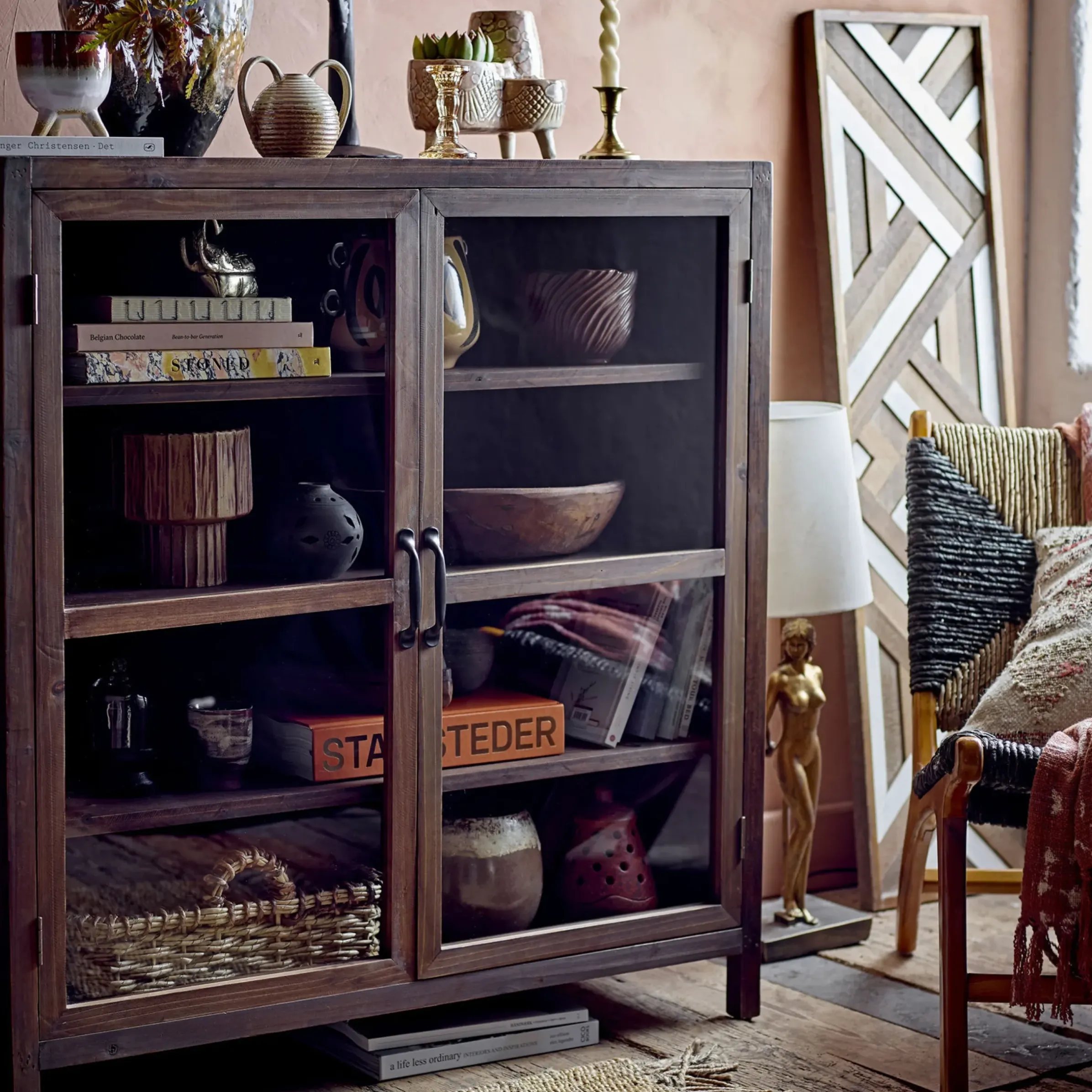 Meuble De Rangement Marl Marron Bois Naturel / L 95 X H 100 Cm - Bloomingville
