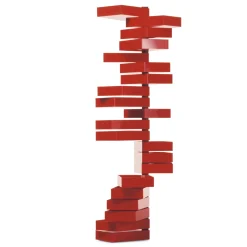 Meuble De Rangement Revolving Cabinet Plastique Rouge / Caissons Pivotants - Shiro Kuramata, 1970 - H 185 Cm - Cappellini