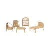 Meuble Pour Maison De Poupee Rattan Fibre Vegetale Bois/ Set De 5 Meubles Miniatures - H 8 Cm - Ferm Living