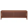 Meuble Tv B2 Bas Perfore Metal Marron / L 160 X H 51 Cm - Poignees Chene - Tolix