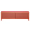 Meuble Tv B2 Bas Perfore Metal Orange / L 160 X H 51 Cm - Poignees Chene - Tolix