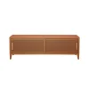 Meuble Tv B2 Bas Perfore Metal Orange Marron Beige / L 120 X H 51 Cm - Poignees Chene - Tolix