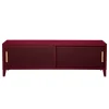 Meuble Tv B2 Bas Perfore Metal Rouge / L 160 X H 51 Cm - Poignees Chene - Tolix