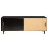 Meuble Tv Essence Bois Noir / L 140 X H 42 Cm - Rotin - Maison Sarah Lavoine