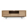 Meuble Tv Shadow Noir Bois Naturel / Chene Massif - L 180 Cm - Ethnicraft