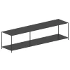Meuble Tv Slim Irony Metal Noir / Console - L 180 X H 45 Cm - Zeus