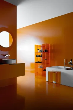 Miroir Mural All Saints Plastique Orange / O 78 Cm - Kartell