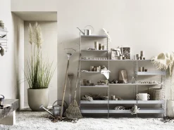 Montant Mural String® Outdoor Gris Argent Metal /- H 50 X P 30 Cm - A L'Unite - String Furniture