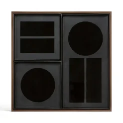Organiseur De Bureau Charcoal Verre Gris Bois Naturel / Set 4 Plateaux Noyer & Verre - Ethnicraft