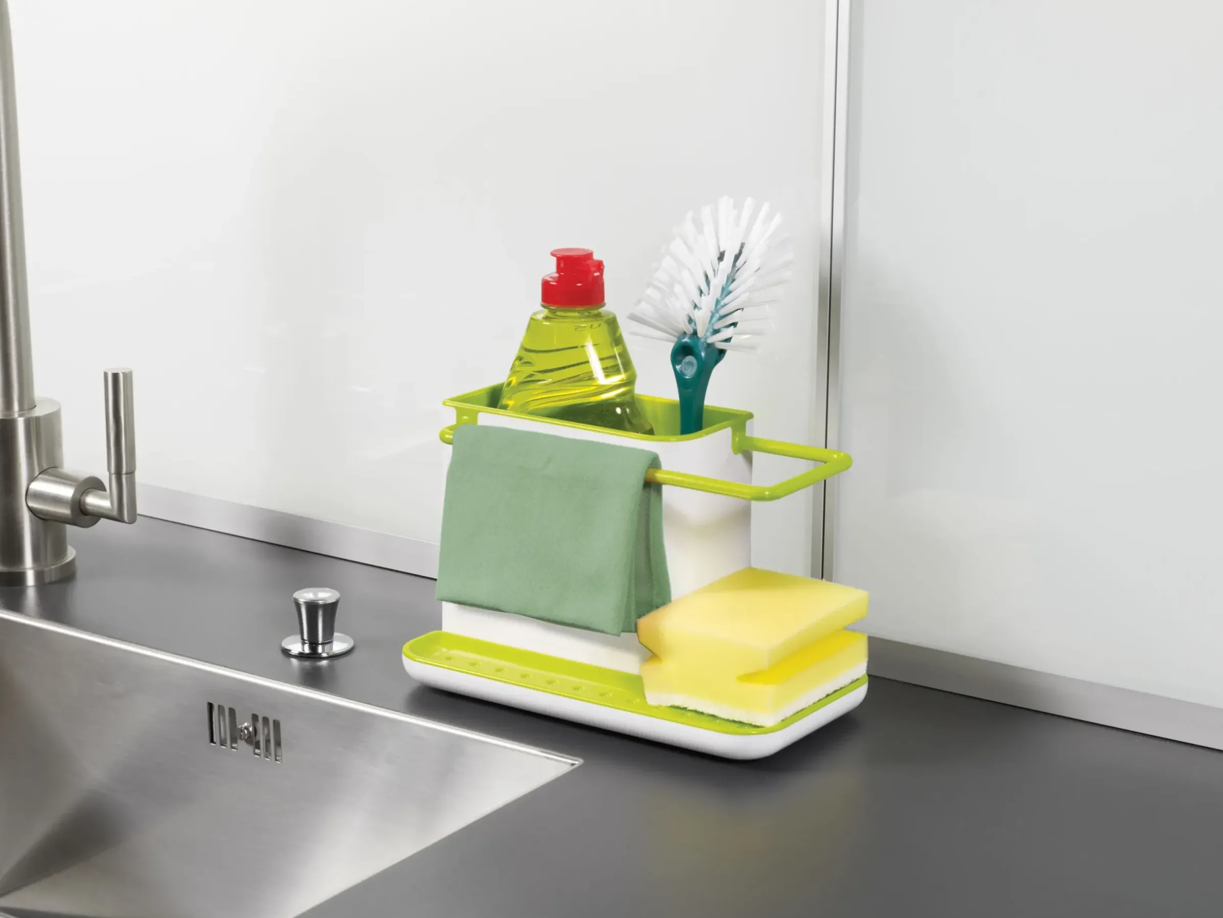 Organiseur D'Evier Caddy Plastique Vert - Joseph Joseph