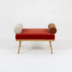 Ottoman Rue Du Louvre Tissupar Jose Levy / 78 X 52 Cm - Exclusivite Made In Design - Lelievre Paris