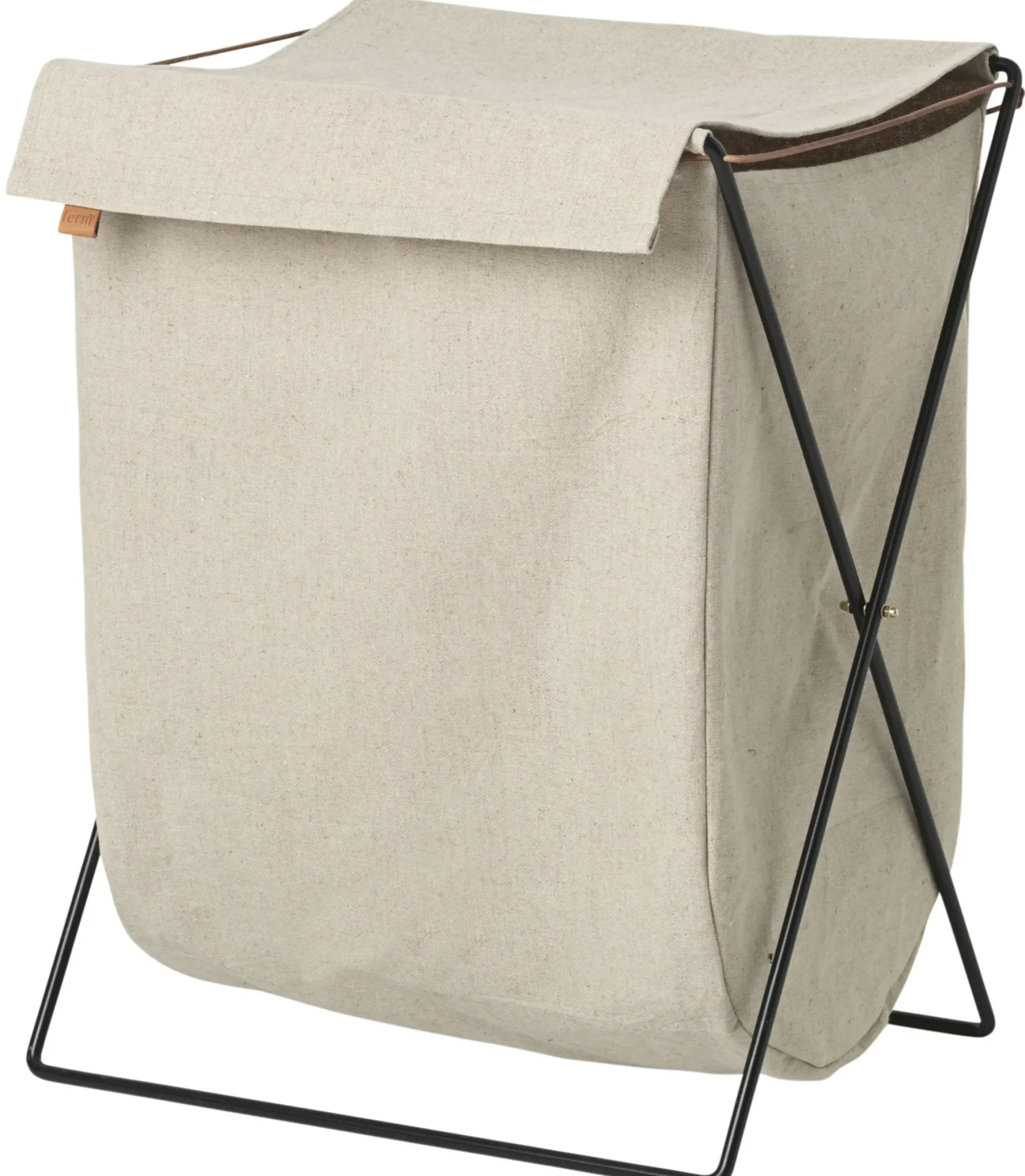 Panier A Linge Herman Tissu Blanc Beige / Pliable - Metal & Tissu - Ferm Living