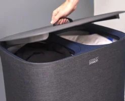 Panier A Linge Tota Plastique/ 90 Litres - 2 Bacs Avec Sacs Transportables - Joseph Joseph