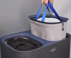Panier A Linge Tota Plastique/ 90 Litres - 2 Bacs Avec Sacs Transportables - Joseph Joseph