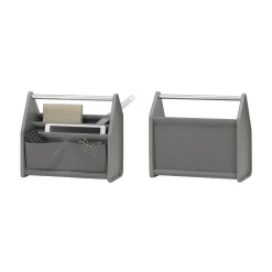 Panier Locker Box Small Tissu Gris / Organiseur De Bureau - Tissu / L 36,5 Cm - Vitra