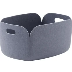 Panier Restore Tissu Bleu Gris / 35 X 48 Cm - Feutre 100% Recycle - Muuto