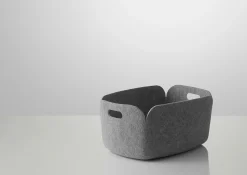 Panier Restore Tissu Gris /  35 X 48 Cm - Feutre 100% Recycle - Muuto