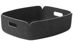 Panier Restore Tissu Noir / 31 X 40 Cm - Feutre 100% Recycle - Muuto