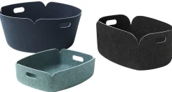 Panier Restore Tissu Noir / 31 X 40 Cm - Feutre 100% Recycle - Muuto