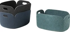 Panier Restore Tissu Noir / 35 X 48 Cm - Feutre 100% Recycle - Muuto
