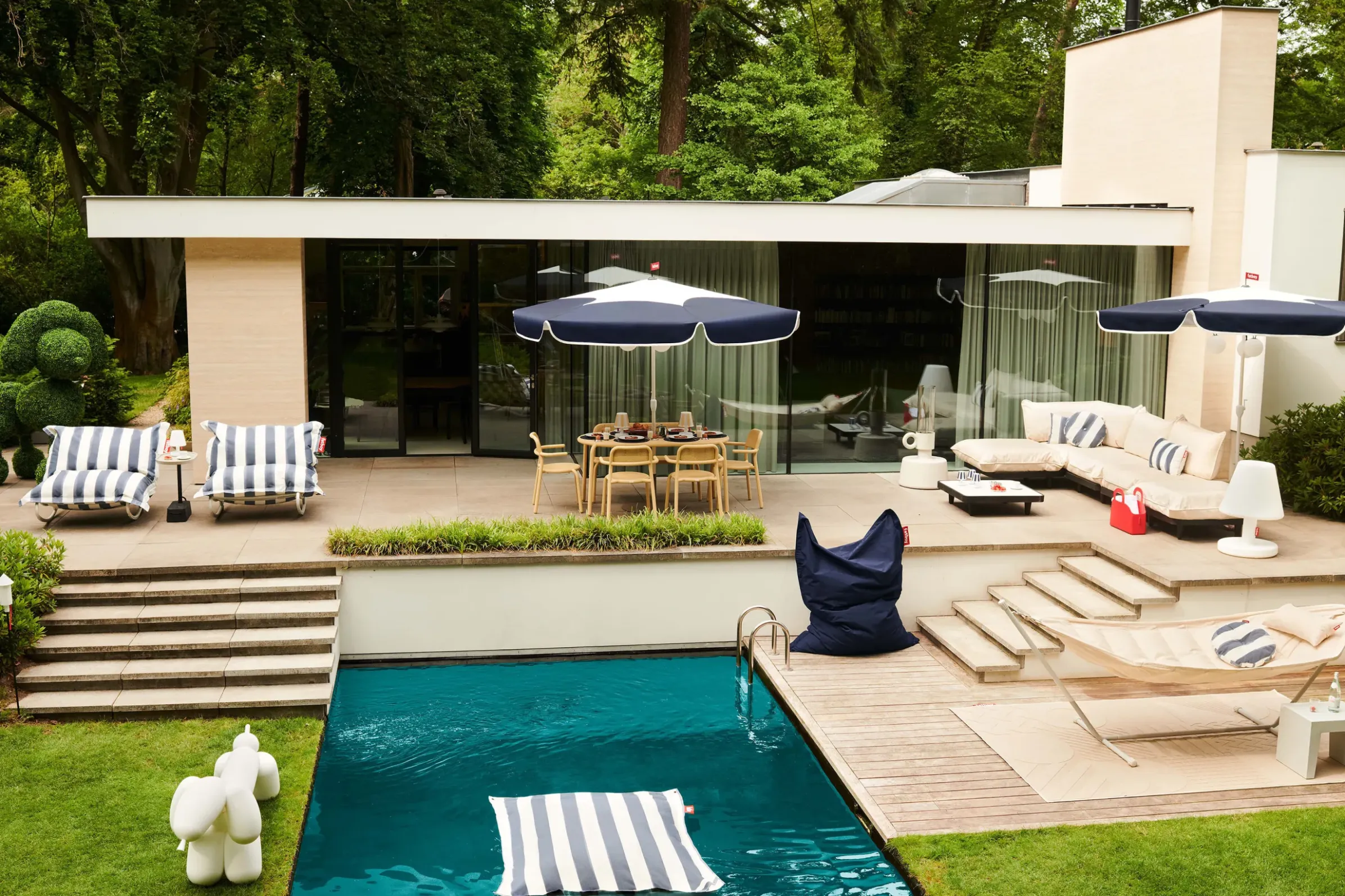 Parasol Sunshady Tissu Gris / O 300 Cm - Inclinable - Fatboy