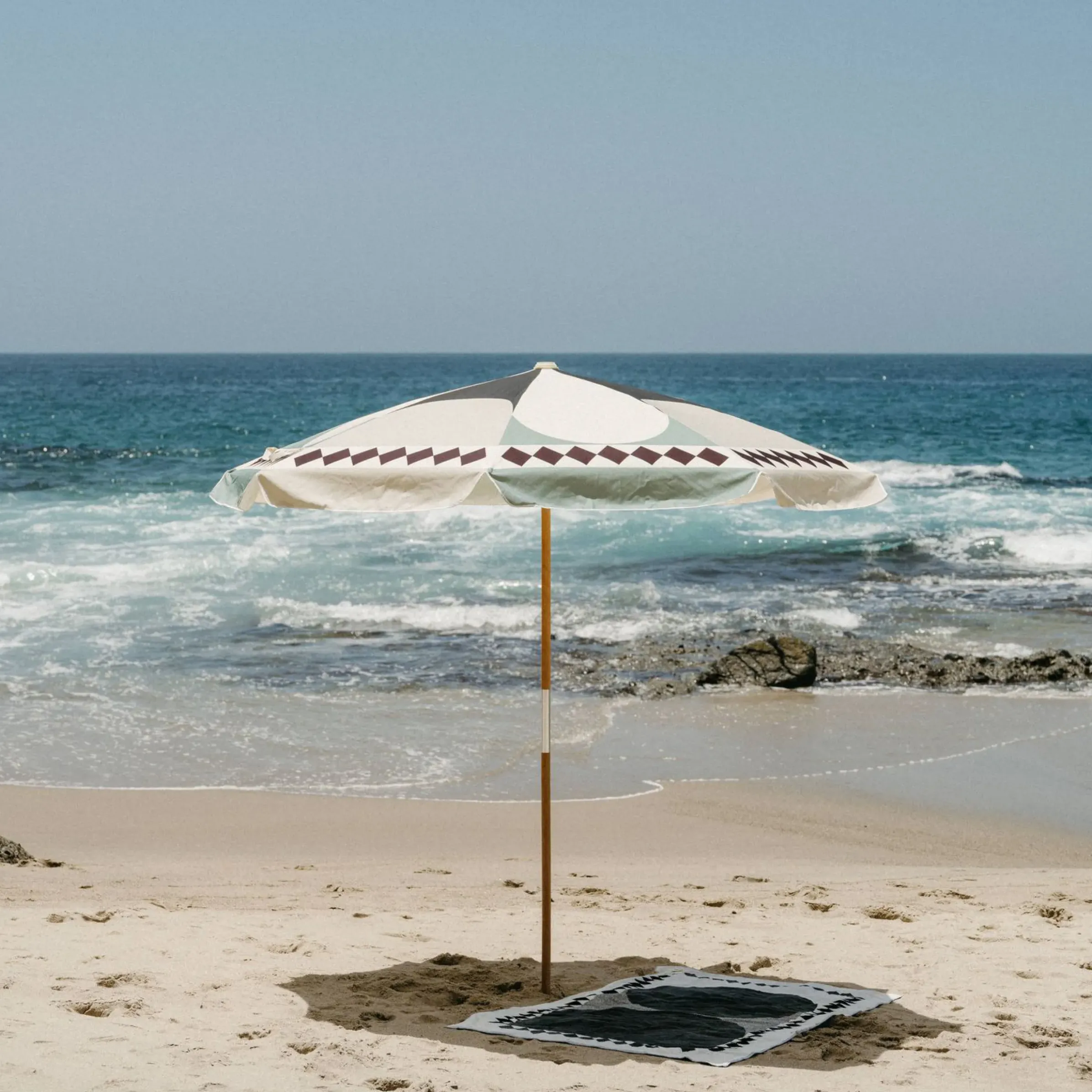 Parasol The Amalfi Tissu Bois Multicolore Vert / O 230 Cm - Business & Pleasure