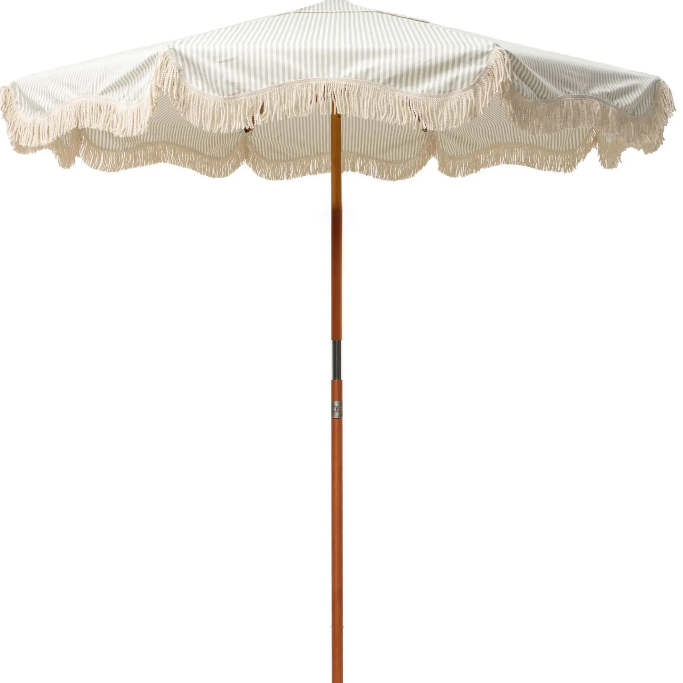 Parasol The Market Tissu Bois Blanc Vert Beige / O 210 Cm - Business & Pleasure
