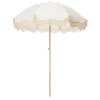 Parasol The Premium Beach Tissu Bois Blanc / O 180 Cm - Inclinable - Business & Pleasure