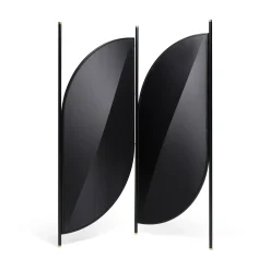 Paravent Feng Tissu Noir /  L 140 X H 194 Cm - Wiener Gtv Design