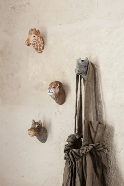 Patere Animal Bois / Rhino -Sculpte Main - Ferm Living