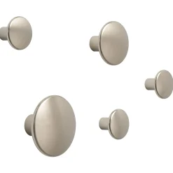 Patere The Dots Metal Metal Marron Beige / Set De 5 - Muuto