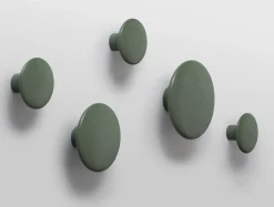 Patere The Dots Wood Bois Vert / Small - O 9 Cm - Muuto