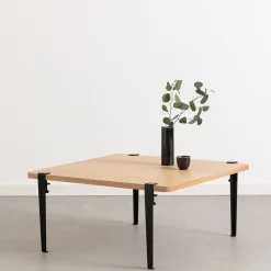 Pied Avec Fixation Etau Metal Noir / H 43 Cm - Pour Creer Tables Basse & Banc - Tiptoe