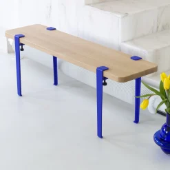 Pied Tiptoe X Klein Blue® Edition Limitee Metal Bleu H 43 Cm / Fixation Etau - Pour Creer Tables Basse & Banc - Tiptoe