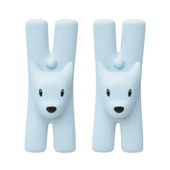 Pince Giampo Chien Plastique Orange / Aimantee - Set De 2 - Alessi
