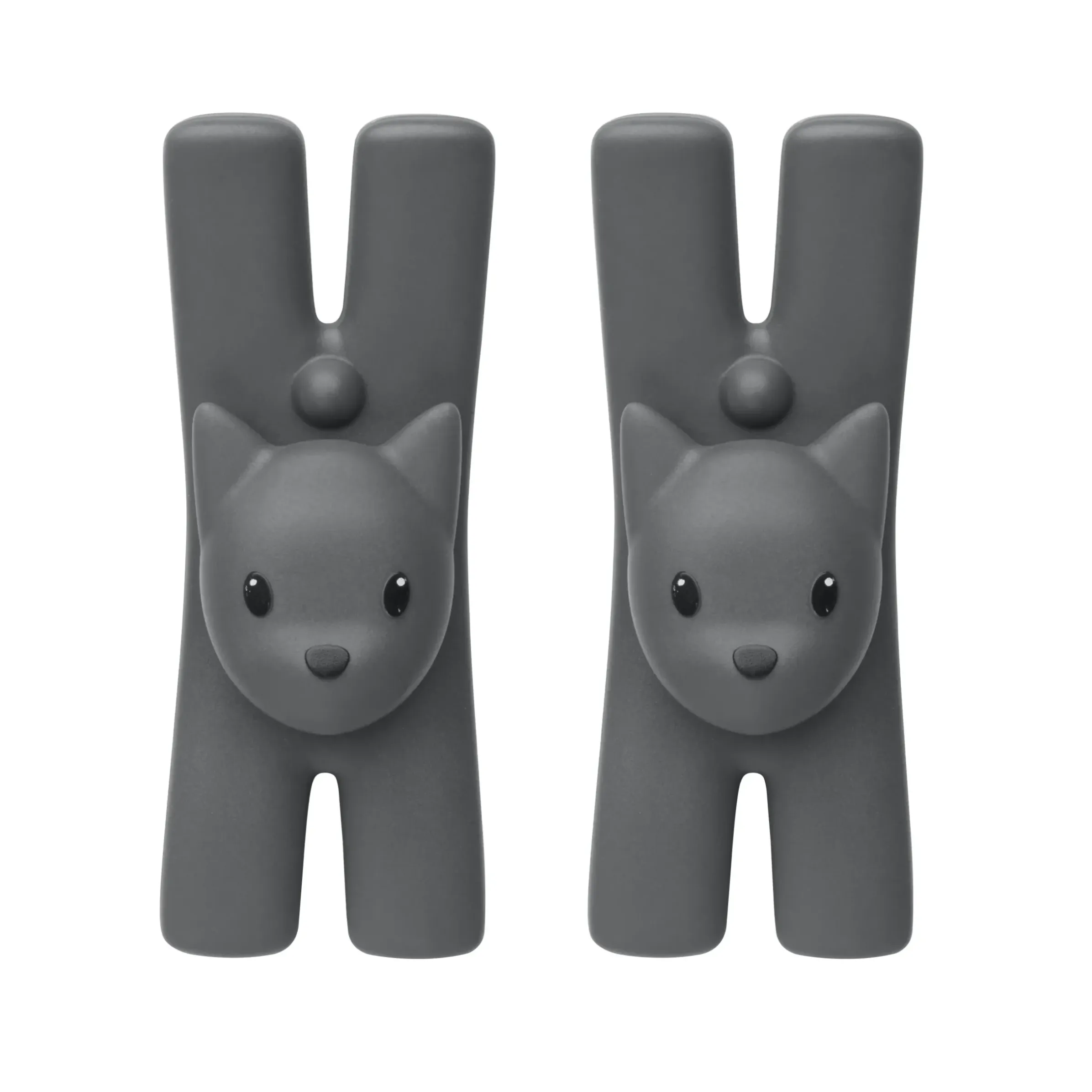Pince Lampo Chat Plastique/ Aimantee - Set De 2 - Alessi