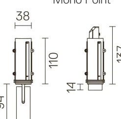 Plafonnier Encastre Find Me Monopoint Led Metal/ Spot Retractable Et Orientable - Flos