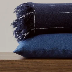 Plaid Battus Tissu Bleu / 130 X 185 Cm - Menu