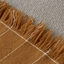 Plaid Battus Tissu Jaune / 130 X 185 Cm - Menu