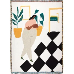 Plaid Dresden Tissu / By - 137 X 178 Cm - Slowdown Studio