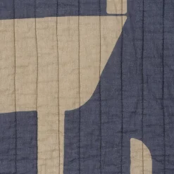 Plaid Roosi Tissu Bleu / 150 X 130 Cm - Coton Matelasse - Bloomingville