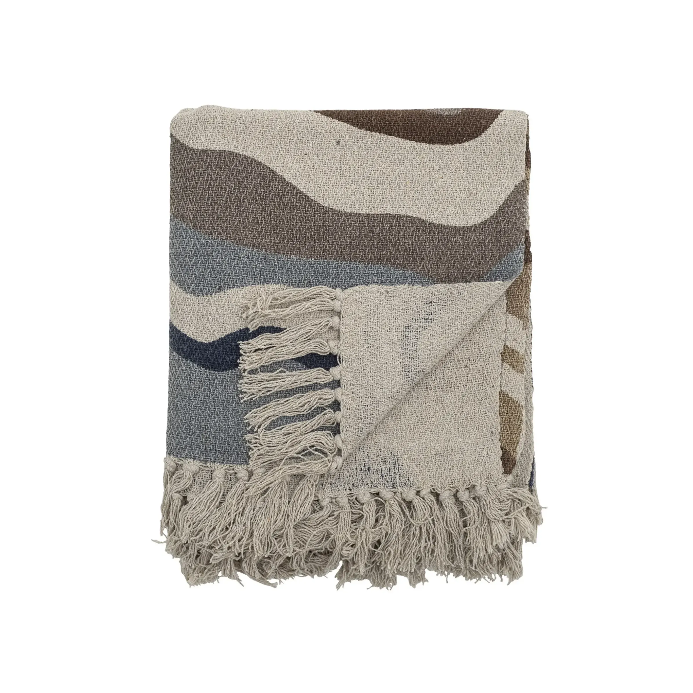 Plaid Stephania Tissu/ 160 X 130 Cm - Coton Recycle - Bloomingville