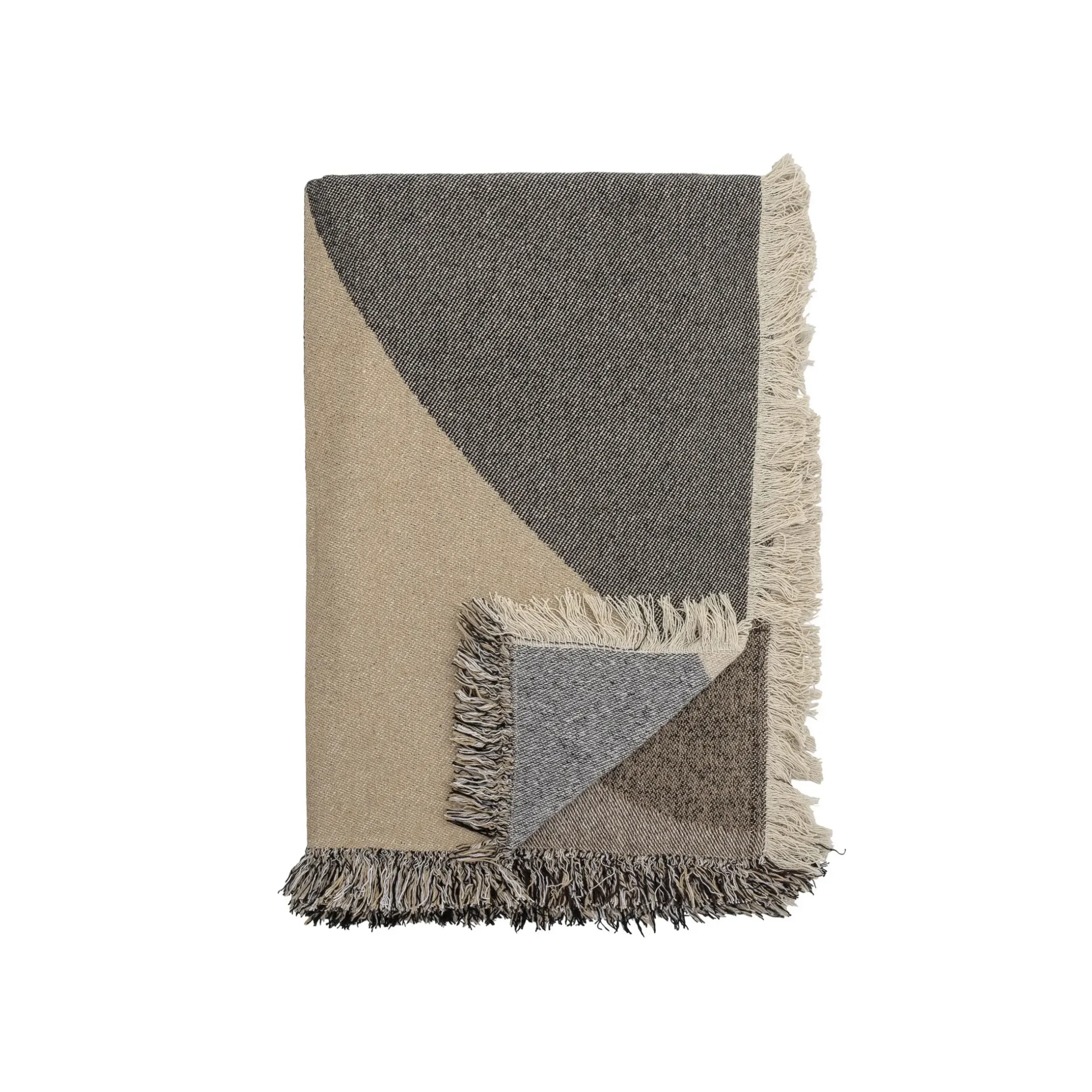 Plaid Tasja Tissu/ 150 X 125 Cm - Coton Recycle - Bloomingville