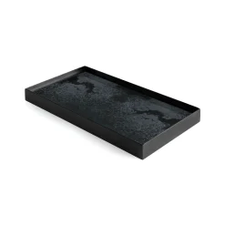 Plateau Charcoal Mirror Verre Noir / Vide-Poche - 31 X 17 Cm - Metal & Verre - Ethnicraft